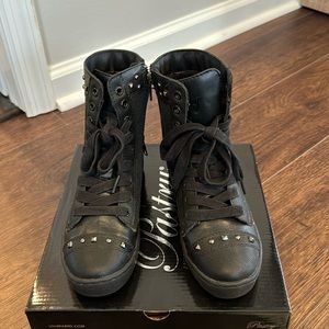 Girls Dance/Hip hop Shoes,  size 2 ,EUR 33, black studded shimmer